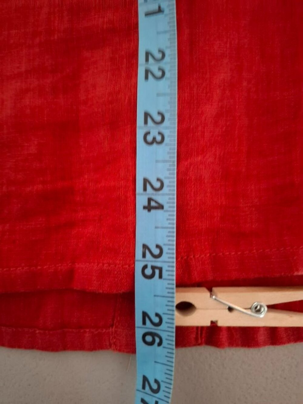 FLAX Red Linen Button Front Shirt Plus Size 2G Lagenlook Holiday Boho Tunic EUC - Picture 7 of 11